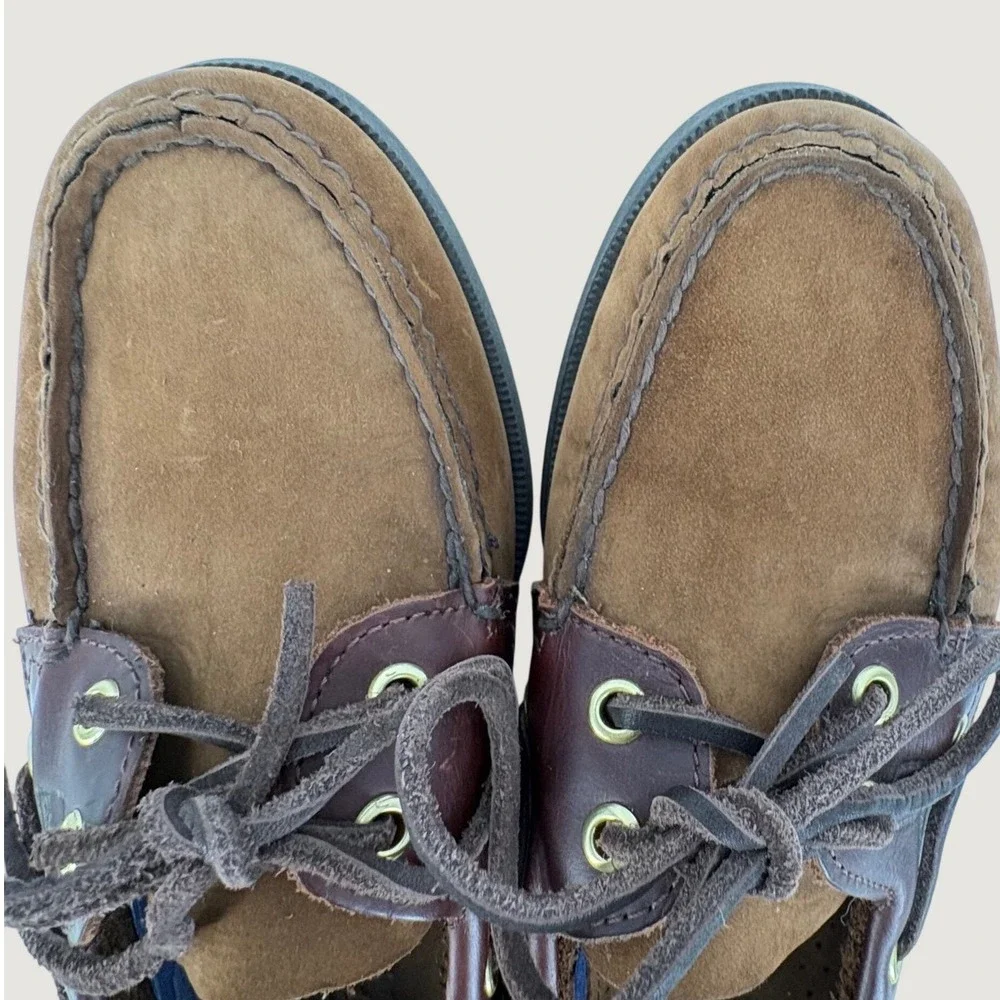 Sperry Top-Sider Boat Shoes Mens Brown Suede Leather Authentic Original Loafers